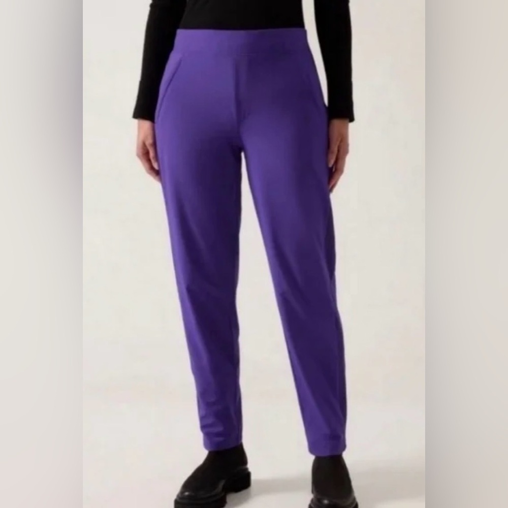 Athleta Brooklyn Lined Pants in Purple Noble Blue Size 10P